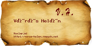 Vörös Helén névjegykártya